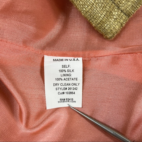 Trina Turk Raw Silk Skirt Set Size 6/8 - Picture 8 of 16